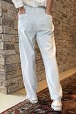 Made in Italy Baby Cord Classic Slim Jogger Pearl